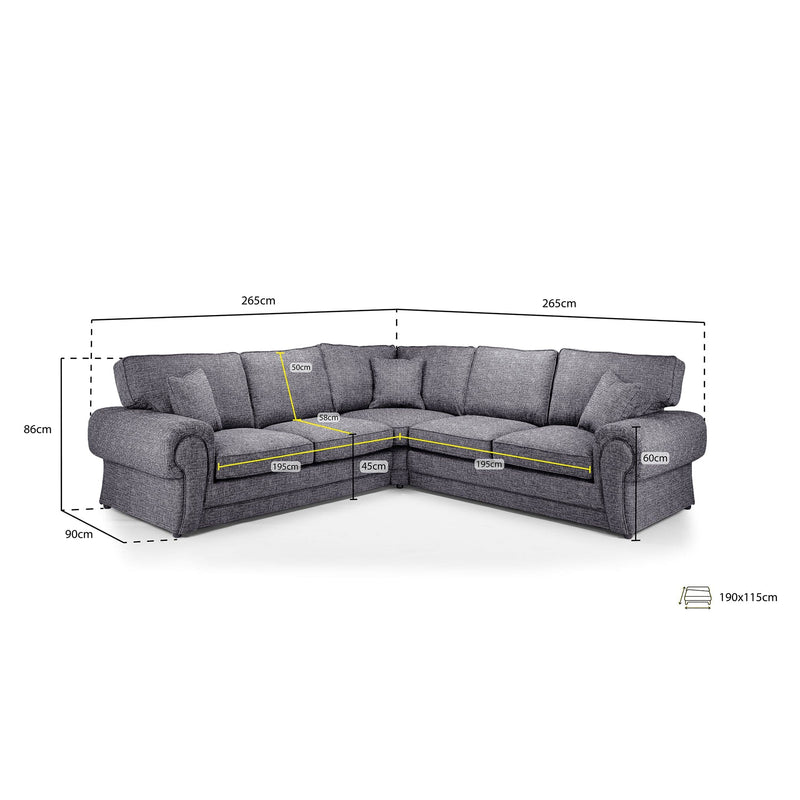 Wilcot Sofabed Grey Large Corner (7026904236096)