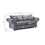 Windsor Fullback Sofa Grey 3 Seater (7026905776192)