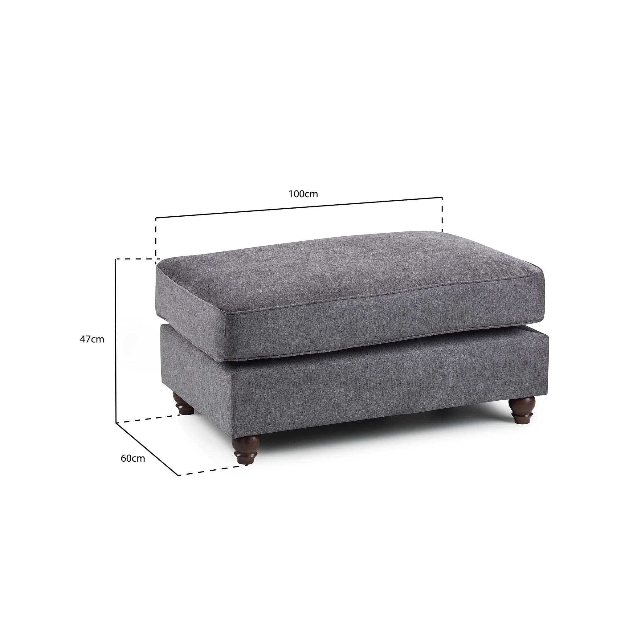 Windsor Fullback Sofa Grey Footstool (7026908823616)