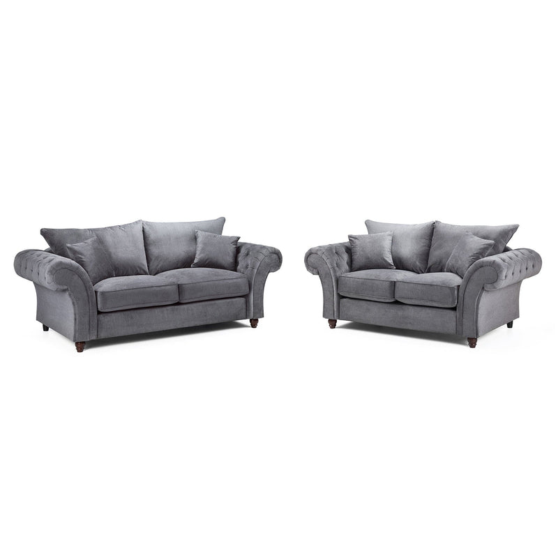 Windsor Fullback Sofa Grey 3+2 Set (7026905743424)