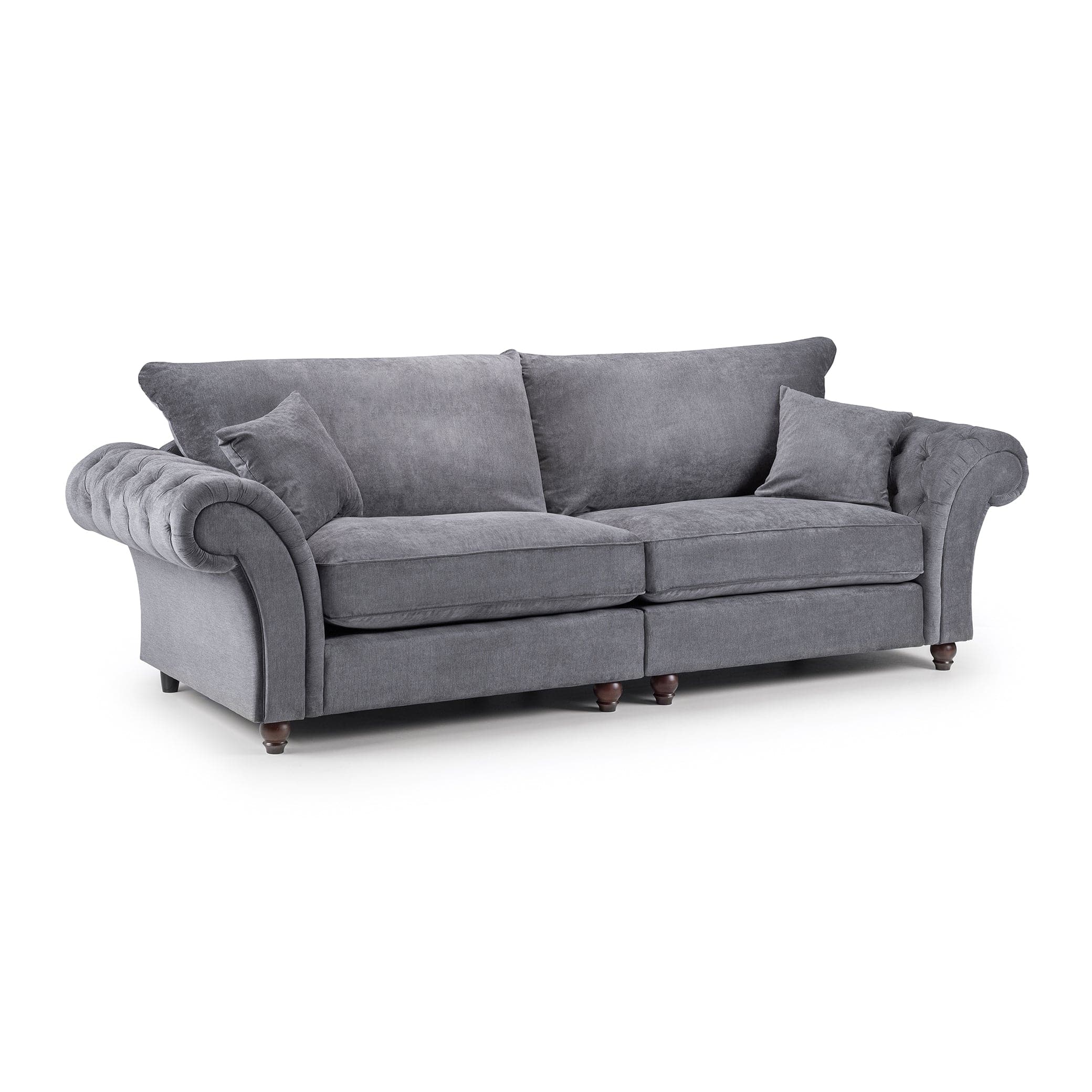 Windsor Fullback Sofa Grey 4 Seater (7026905710656)