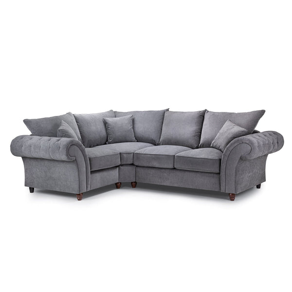 Windsor Fullback Sofa Grey Left Hand Facing Corner (7026905448512)