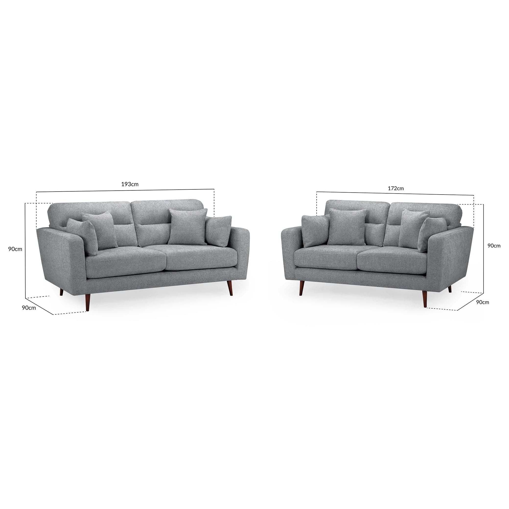 Zenith Sofa Grey 3+2 Set (7026911510592)