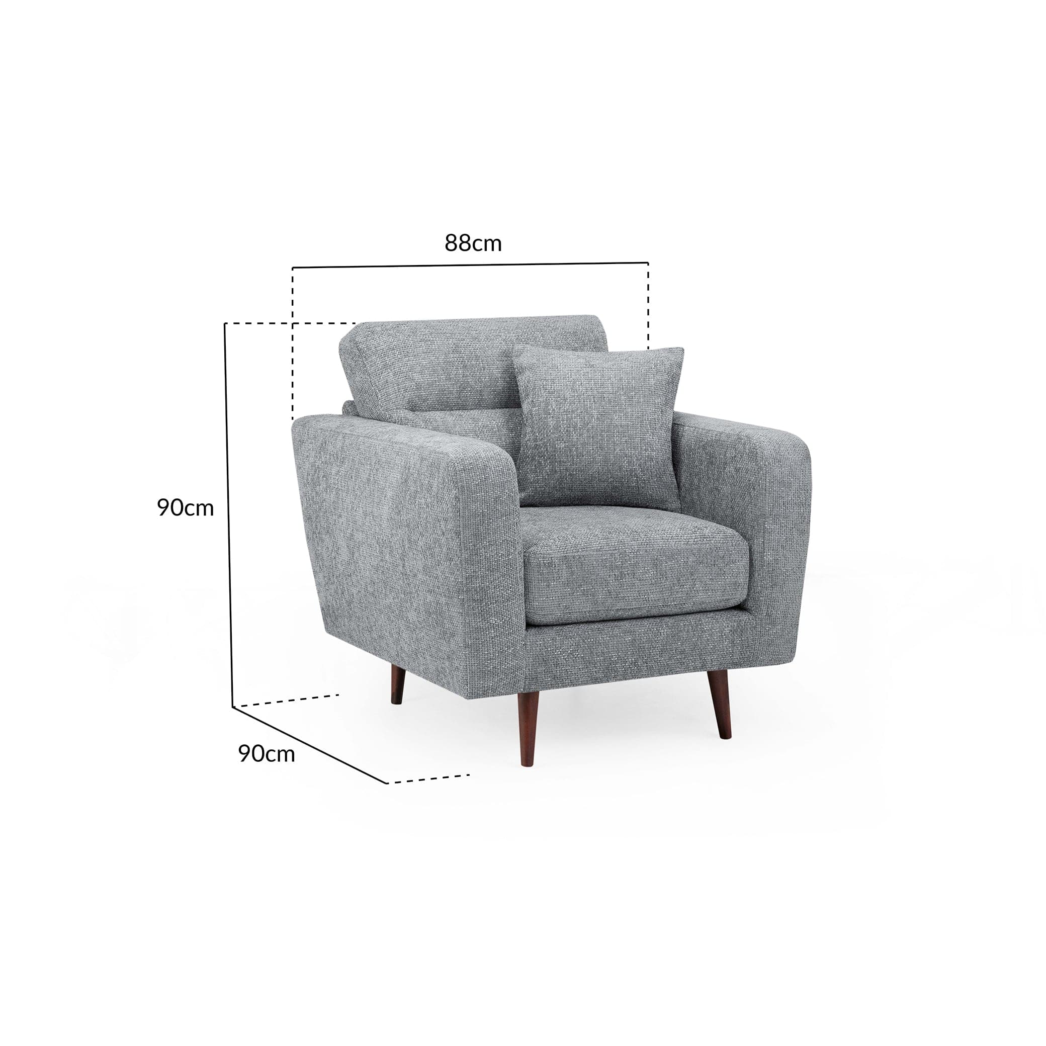 Zenith Sofa Grey Armchair (7026912034880)