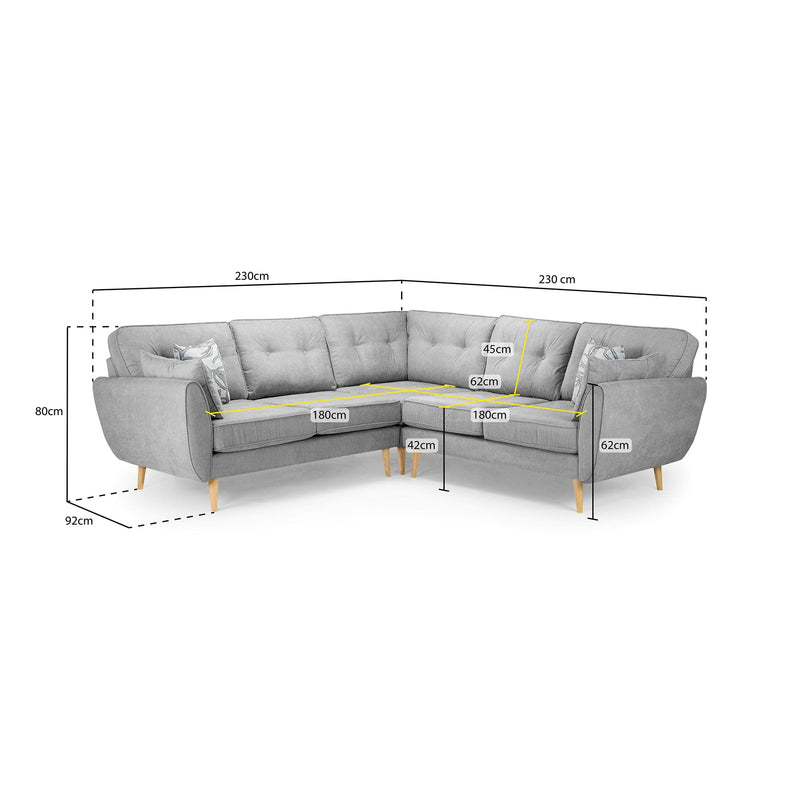 Zinc Sofa Grey Large Corner (7027296469056)