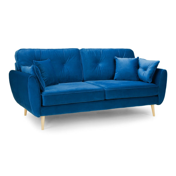 Zinc Sofa Plush Blue 3 Seater (7027297583168)