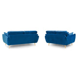 Zinc Sofa Plush Blue 3+2 Set (7027308855360)