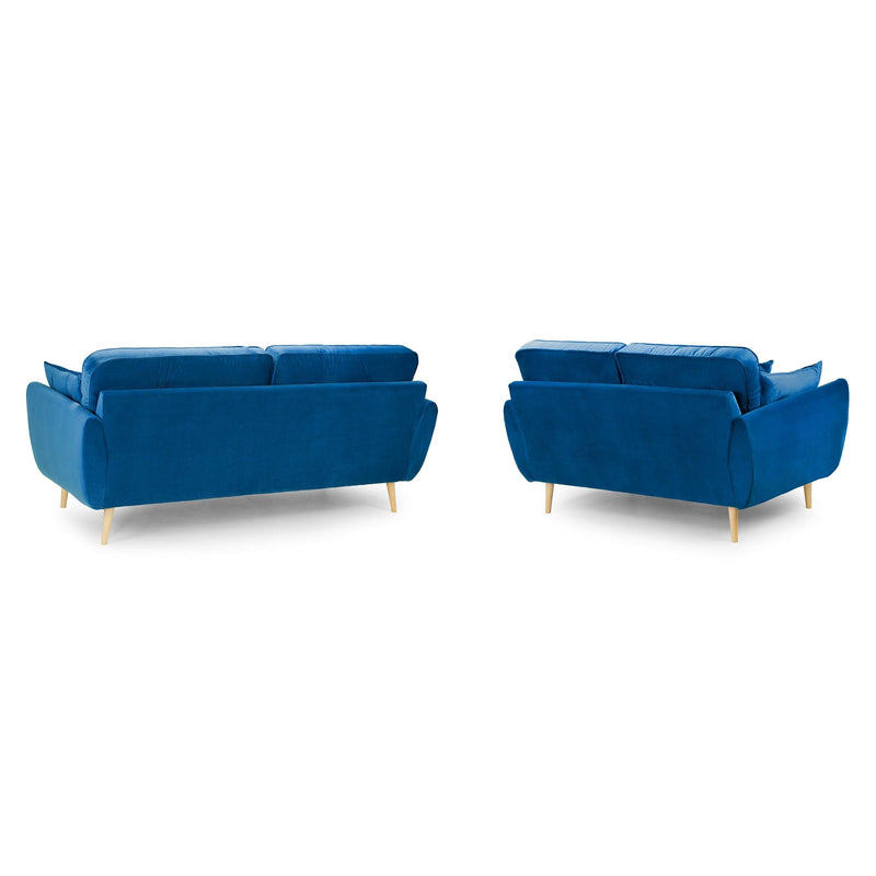 Zinc Sofa Plush Blue 3+2 Set (7027308855360)