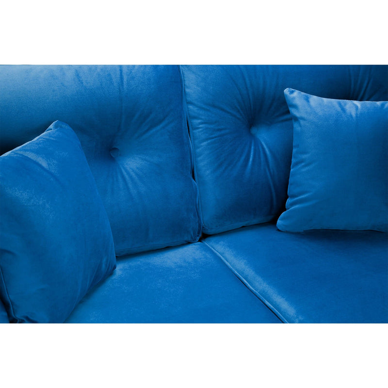 Zinc Sofa Plush Blue 3+2 Set (7027308855360)