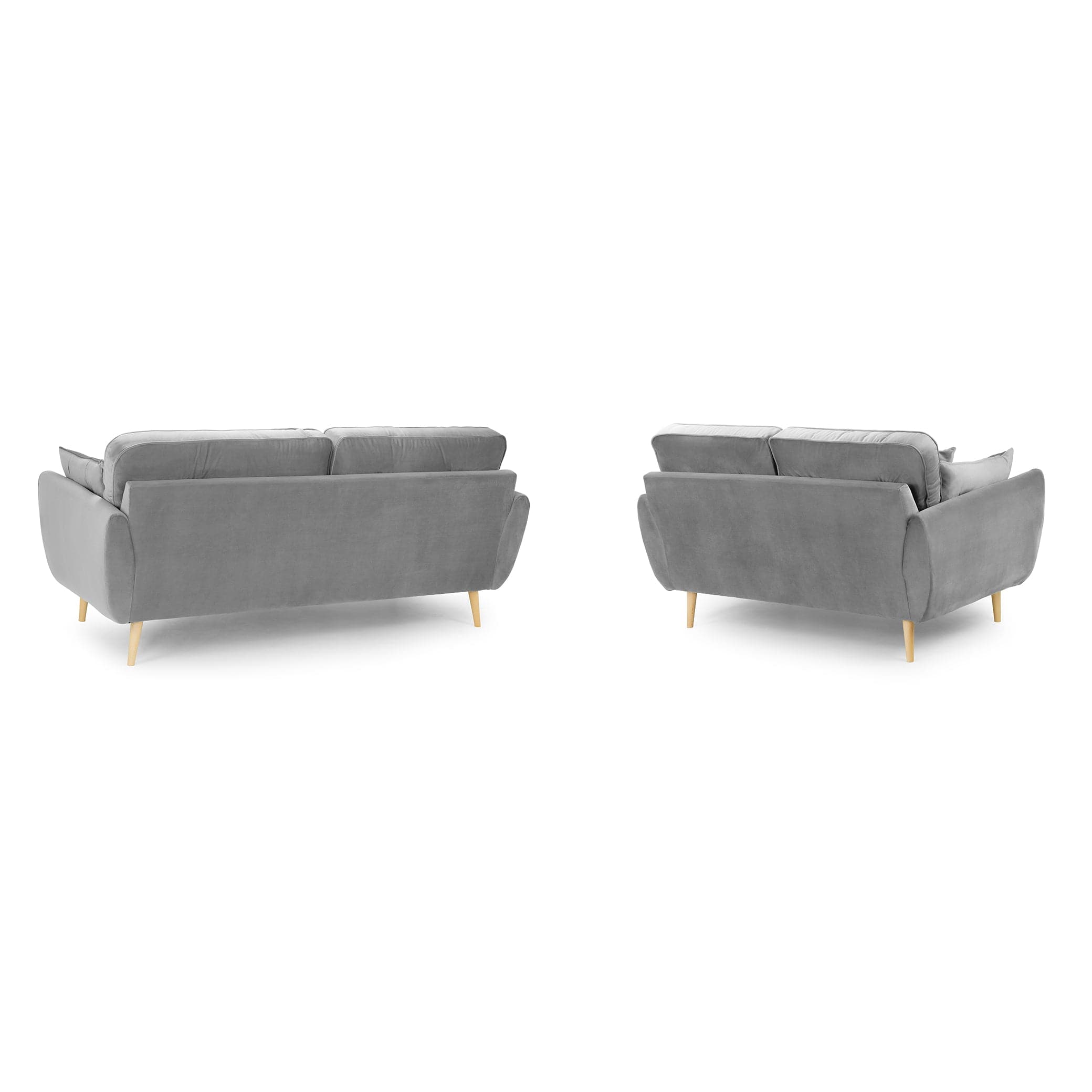 Zinc Sofa Plush Grey 3+2 Set (7027309346880)