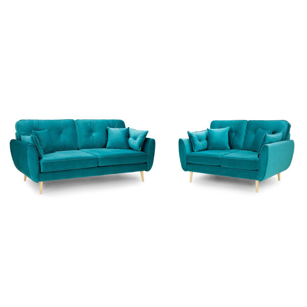 Zinc Sofa Plush Teal 3+2 Set (7027309576256)